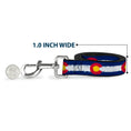 Load image into Gallery viewer, Dog Leash - Colorado Flags2 Repeat Weathered
