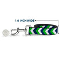 Load image into Gallery viewer, Dog Leash - Chevron White/Bright Green/Navy