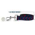 Load image into Gallery viewer, Dog Leash - Chevron2 Red/Navy