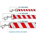 Load image into Gallery viewer, Dog Leash - Candy Cane2 Stripe White/Red