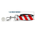 Load image into Gallery viewer, Dog Leash - Candy Cane2 Stripe White/Red