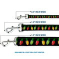 Load image into Gallery viewer, Dog Leash - Christmas Lights Black/Multi Color