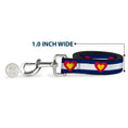 Load image into Gallery viewer, Dog Leash - Colorado Heart Blue/White/Red/Yellow