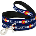 Load image into Gallery viewer, Dog Leash - Colorado PARKER Flag Blue/White/Red/Yellow