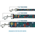 Load image into Gallery viewer, Dog Leash - Christmas Ornaments Snowflakes Blue White Multi Color