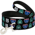 Load image into Gallery viewer, Dog Leash - California Highway Signs Black