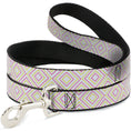 Load image into Gallery viewer, Dog Leash - Square Lines White/Fluorescent Orange/Pink/Yellow