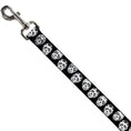 Load image into Gallery viewer, Dog Leash - Sugar Skulls Black/White/Black