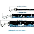 Load image into Gallery viewer, Dog Leash - SUP w/Dog Black/Blues/White