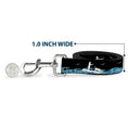 Load image into Gallery viewer, Dog Leash - SUP w/Dog Black/Blues/White