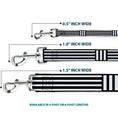 Load image into Gallery viewer, Dog Leash - Stripe Blocks Black/White
