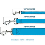 Dog Leash - Solid Water Blue
