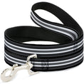 Load image into Gallery viewer, Dog Leash - Striped Black/Gray/White