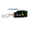 Load image into Gallery viewer, Dog Leash - St. Pat's LUCKY Pot of Gold/Shamrocks Scattered Black/Green/White