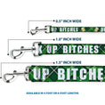 Load image into Gallery viewer, Dog Leash - St. Pat's DRINK UP BITCHES/Beer Mugs/Stacked Shamrocks Greens/White/Gold