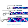 Load image into Gallery viewer, Dog Leash - Squares Stacked Blues/Pinks/Purples