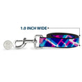 Load image into Gallery viewer, Dog Leash - Squares Stacked Blues/Pinks/Purples