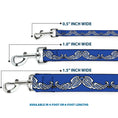 Load image into Gallery viewer, Dog Leash - Celtic Knot4 Blues/Black/White