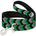 Load image into Gallery viewer, Dog Leash - Chevron Green/Black/Gray