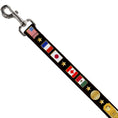 Load image into Gallery viewer, Dog Leash - CHAMPION Belt/Flags/Stars Black/Golds