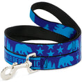 Load image into Gallery viewer, Dog Leash - CALIFORNIA REPUBLIC/Bear/Stars Silhouette Blues