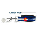 Load image into Gallery viewer, Dog Leash - Colorado MANITOU SPRINGS Flag Blue/White/Red/Yellow