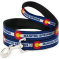 Load image into Gallery viewer, Dog Leash - Colorado MANITOU SPRINGS Flag Blue/White/Red/Yellow