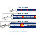 Load image into Gallery viewer, Dog Leash - Colorado BEAVER CREEK Flag Blue/White/Red/Yellow