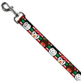 Load image into Gallery viewer, Dog Leash - Christmas Penguin/Reindeer/Snowman Stripe Red/White/Black/Green