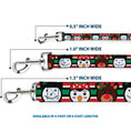 Load image into Gallery viewer, Dog Leash - Christmas Penguin/Reindeer/Snowman Stripe Red/White/Black/Green