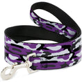 Load image into Gallery viewer, Dog Leash - Camo Purple/Black/Gray/White