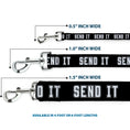 Load image into Gallery viewer, Dog Leash - SEND IT Black/White