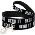 Load image into Gallery viewer, Dog Leash - SEND IT Black/White