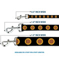 Load image into Gallery viewer, Dog Leash - Sunflower Face Repeat Black