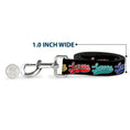 Load image into Gallery viewer, Dog Leash - SAUCE Baseball Script Black/Multi Color