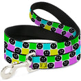 Load image into Gallery viewer, Dog Leash - Smiley Sad Face Checker Multi Color/White