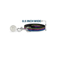 Load image into Gallery viewer, Dog Leash - Scribble Zig Zag Stripe Navy/Multi Color
