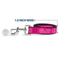 Load image into Gallery viewer, Dog Leash - SLAY QUEEN Bubble Text Pink/White