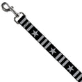 Load image into Gallery viewer, Dog Leash - Star and Three Stripes Black/Gray