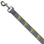 Dog Leash - Michigan Outline 4-Color Wave Repeat Gray/Multi Color