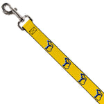 Dog Leash - Michigan Outline 4-Color Wave Repeat Yellow/Blues