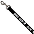 Load image into Gallery viewer, Dog Leash - PURE DETROIT Text Repeat Black/White