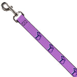 Dog Leash - Michigan Outline 4-Color Wave Repeat Lavender/Purples