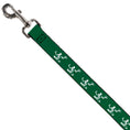 Load image into Gallery viewer, Dog Leash - Spirit of Detroit Logo Repeat Forest Green/White