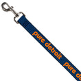 Load image into Gallery viewer, Dog Leash - PURE DETROIT Text Navy/Bright Orange