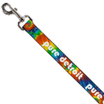 Dog Leash - PURE DETROIT Text BD Tie Dye13/White