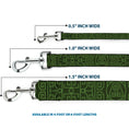 Load image into Gallery viewer, Dog Leash - Avatar Last Airbender Earth Element Symbol Black/Olive Green