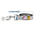 Load image into Gallery viewer, Dog Leash - Adventure Time Finn and Jake Long Arms Dancing Pose White