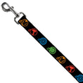 Load image into Gallery viewer, Dog Leash - Marvel Avengers Superhero Logos Black/Multi Color