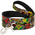 Load image into Gallery viewer, Dog Leash - Thor & Loki Poses/Retro Comic Books Stacked